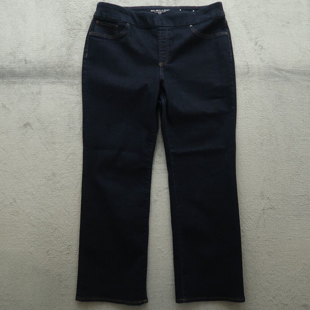 Chico's Pull On Jeans Women's 3R US-16R High-Rise Slim Boot Denim 31.5" Inseam